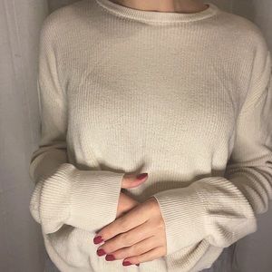 Brandy Melville white knit sweater. Size small.